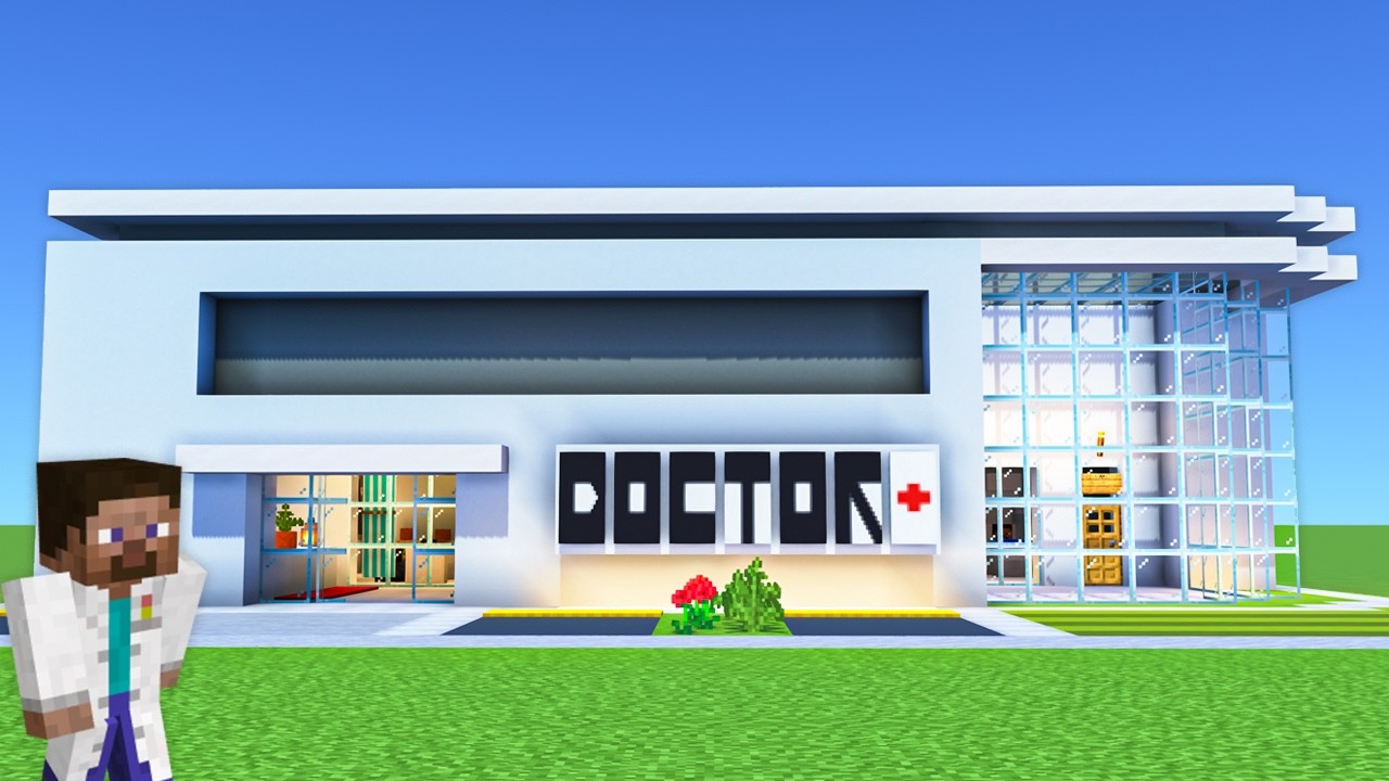 How To Build a Doctors Office In Minecraft | Including Interior