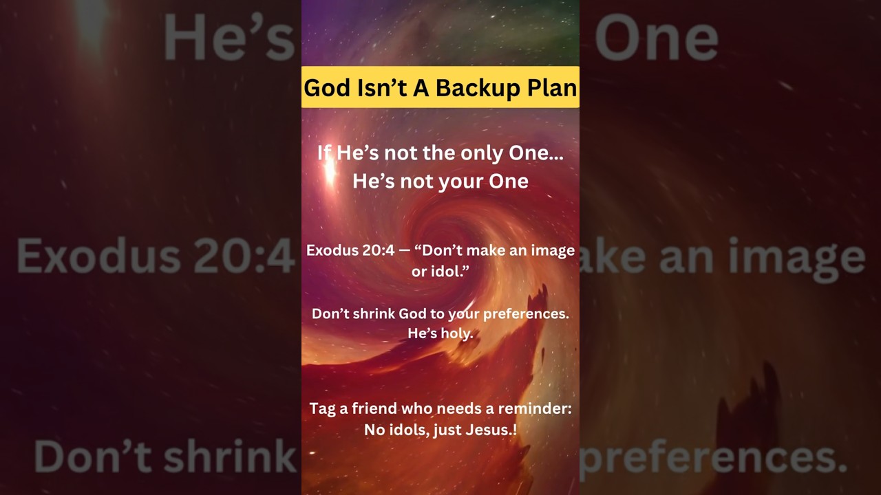 God Isn't A Backup Plan #NoOtherGods #viralshorts #WorshipOnlyHim #livingforjesus #shorts
