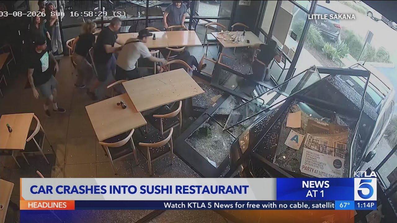 70-year-old man crashes car into Southern California sushi restaurant