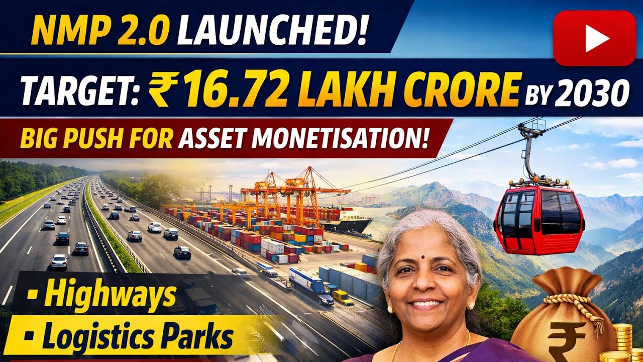 NMP 2.0 Explained | ₹16.72 Lakh Crore Asset Monetisation Target | UPSC GS 3 #upsc2026 #prelims 
