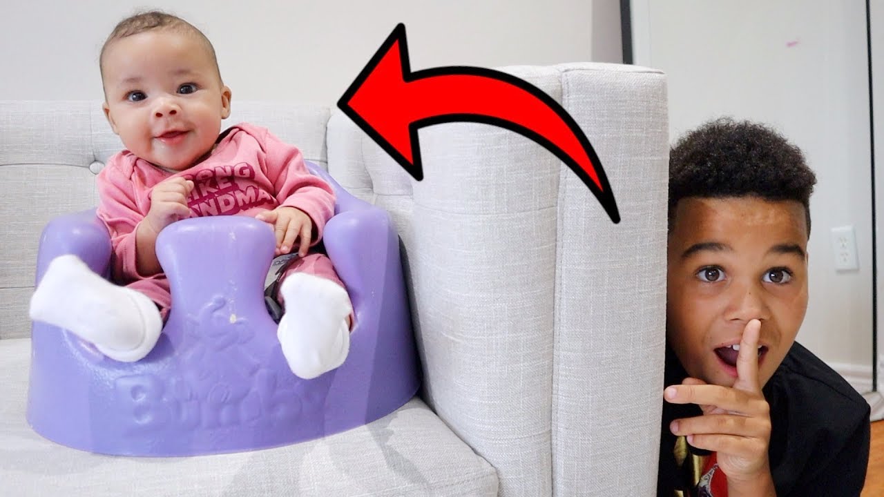 Baby Sister Finds Best Hiding Spot in our House
