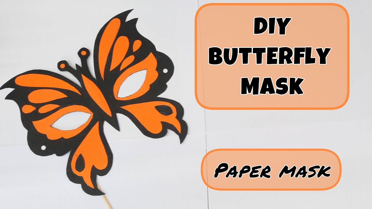 How to make Butterfly Mask/ DIY Butterfly Mask / Easy Paper Mask making ideas #papermask #animalmask