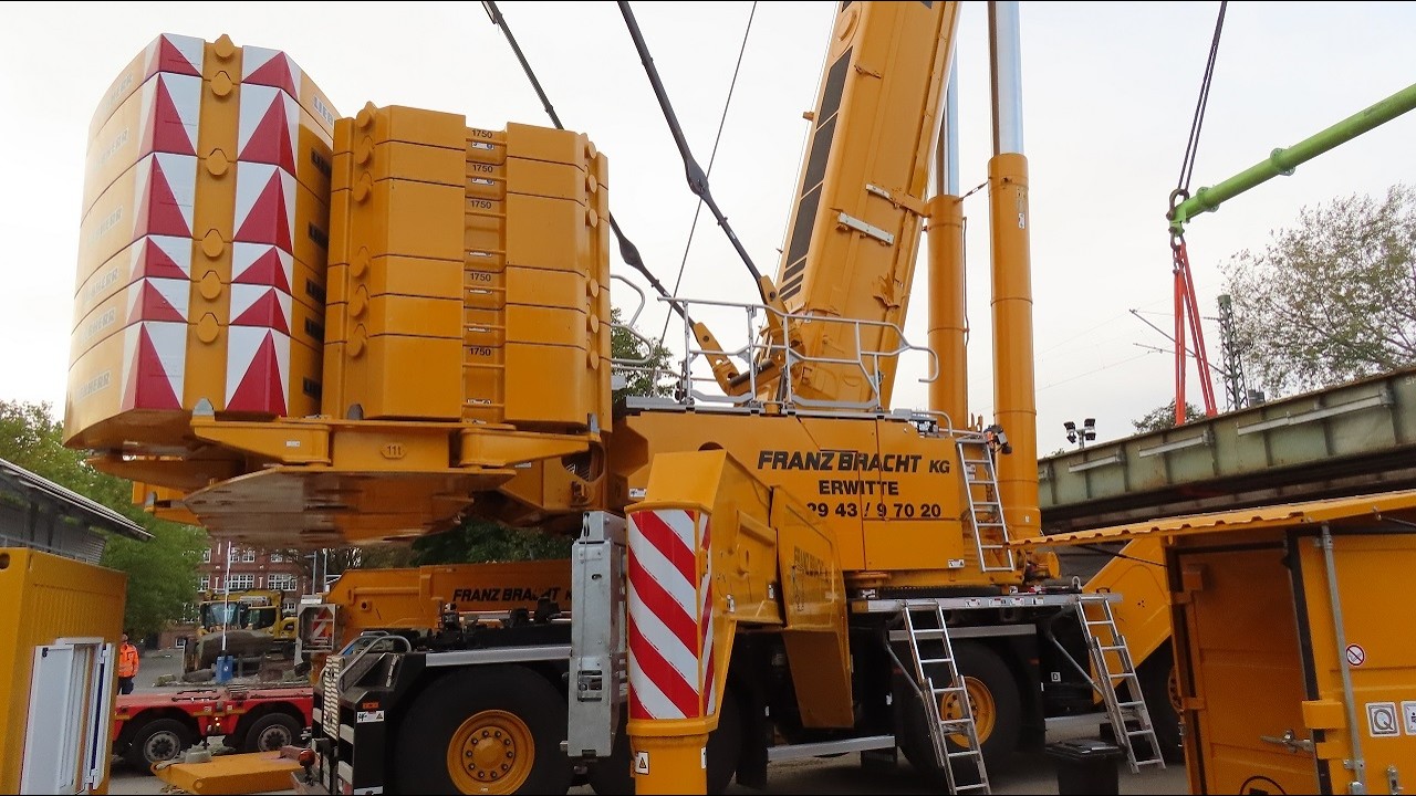 FRANZ BRACHT - LIEBHERR LTM 1750-9.1 beim Ausbau der 1.  80t Behelfsbrücke