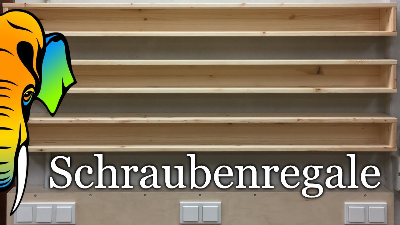 verschraubte Schraubenregale mit French-Cleat-Aufhängung - gut geplant ist halb gebaut!