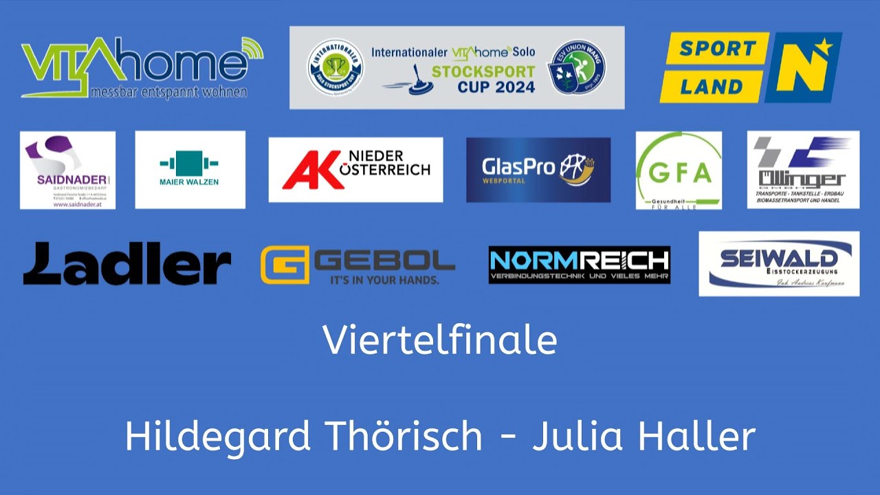 Solo Stocksport Cup 2024, Viertelfinale Damen, Hildegard Thörisch - Julia Haller