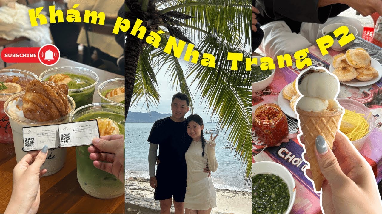 Nha Trang Vlog | Đi đảo, cafe Nha Trang, ăn cơm gà, bánh căn,...| Nabong Vlog