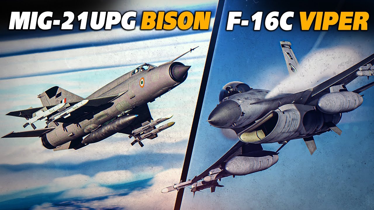 Миг-21UPG Bison против F-16C Viper CLASH | Цифровой боевой симулятор | DCS |