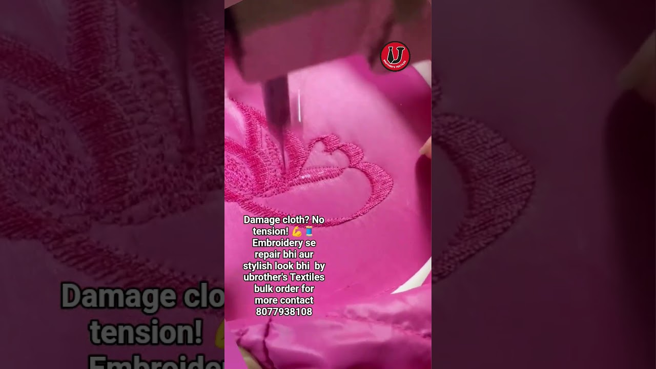 Damage cloth? No tension! 💪🧵Embroidery se repair bhi aur stylish look bhi ✨