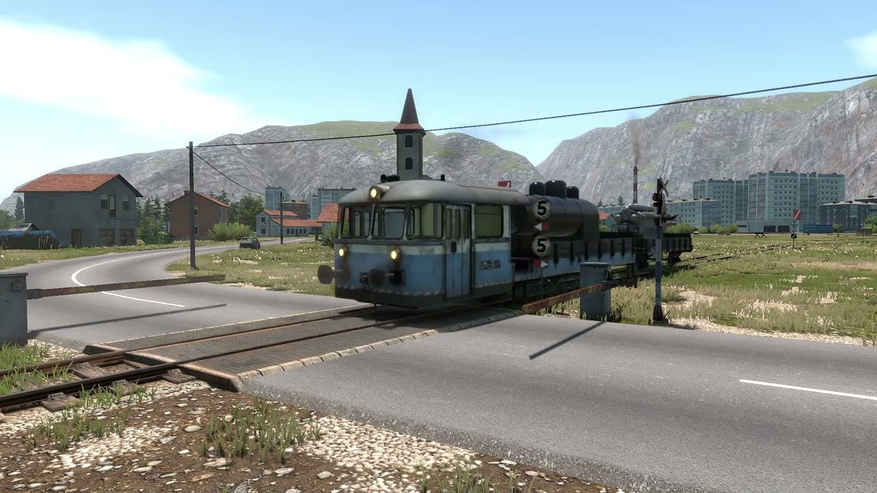Flatbed Railbus Passing (Derail Valley Build 99)