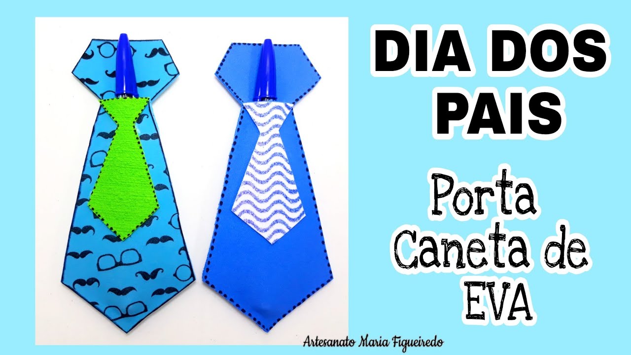 Lembrancinha para o DIA DOS  PAIS - Porta Caneta de EVA - Fácil e rápido de fazer