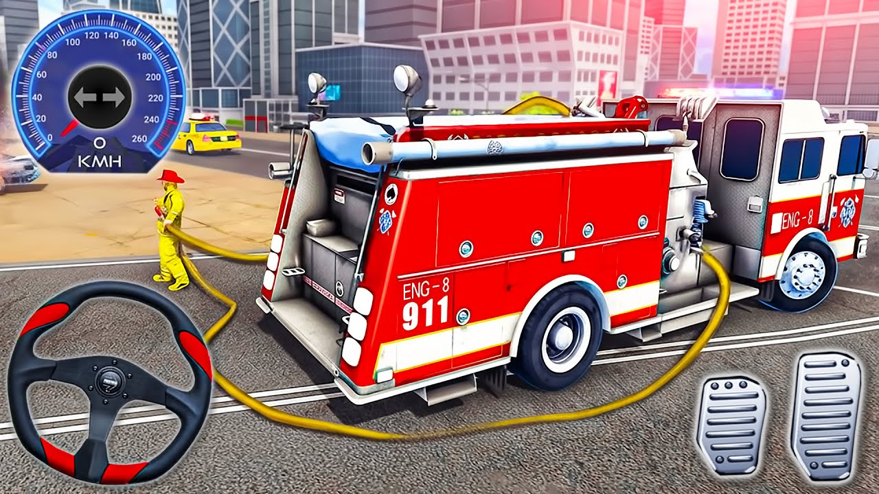Fire Truck Rescue Sim 3D - 911 Emergency Real Heroes: I'm Fireman - Android GamePlay