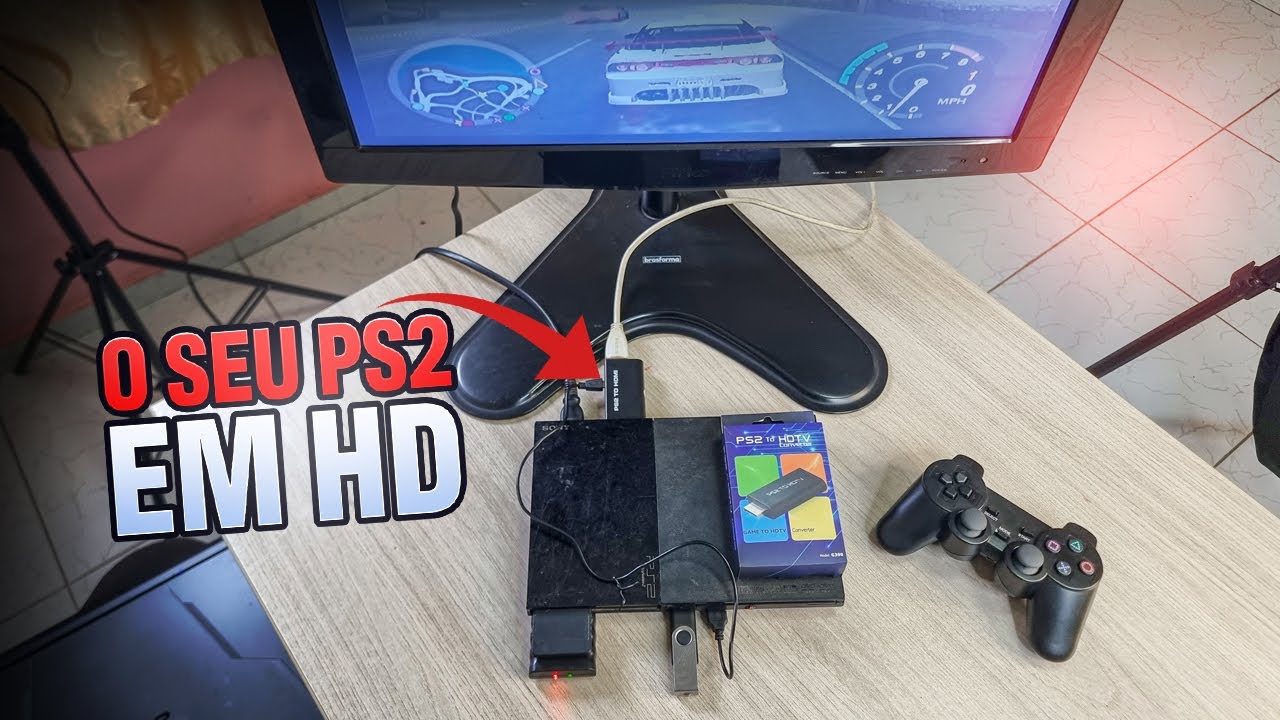 Como Conectar o Seu PS2 em Uma Tv Que Só Tem Entrada HDMI (PS2 TO HDMI CONVERTER) Qualidade HD