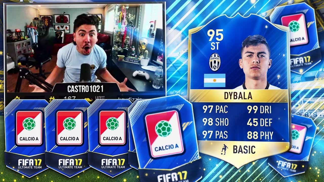 95 TOTS DYBALA IN A PACK!!! SERIE A TOTS! FIFA 17