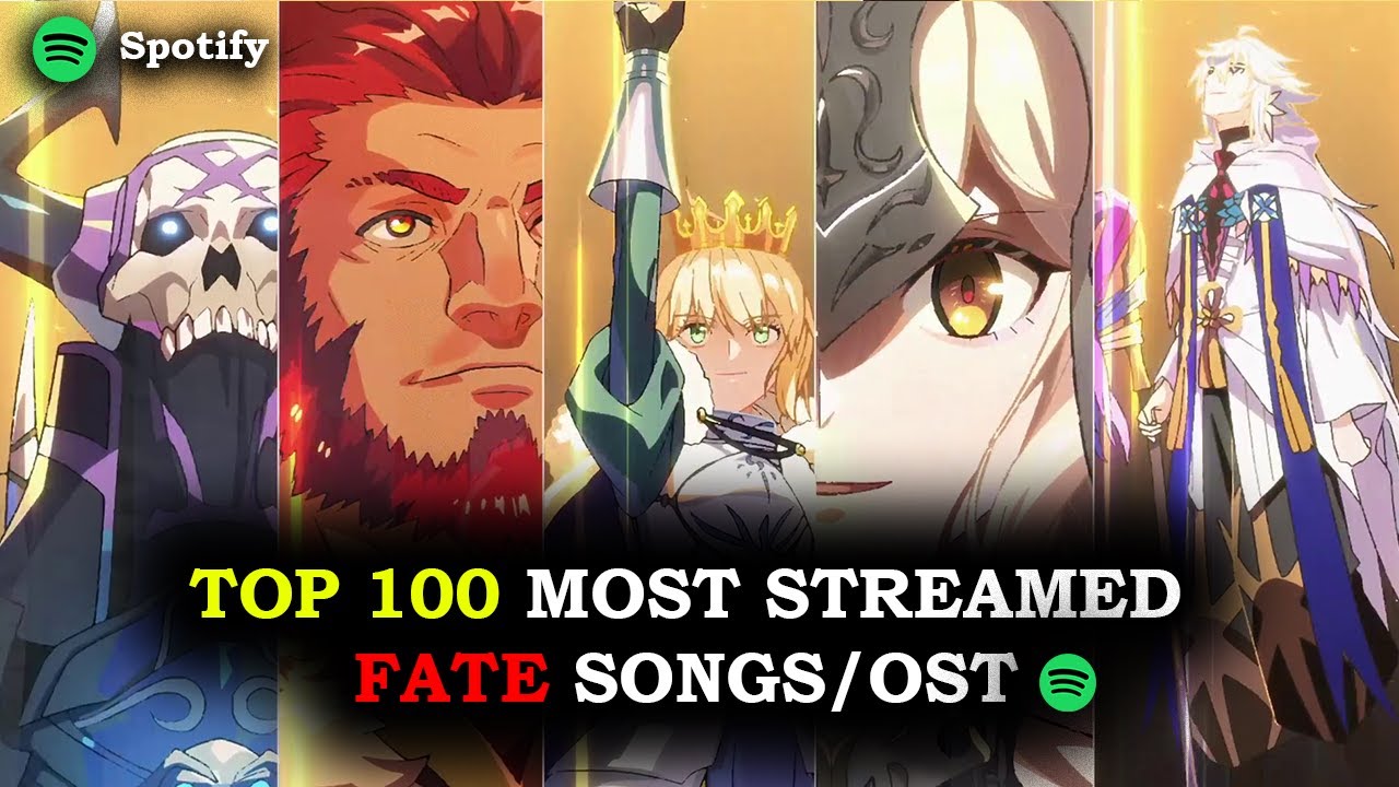 Top 100 Most Listened Fate Series Songs/OSTs  (Spotify)