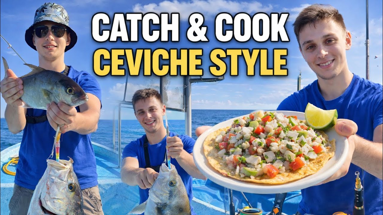 CATCH and COOK in Mexico! 🇲🇽 Amberjack + Triggerfish and fresh CEVICHE