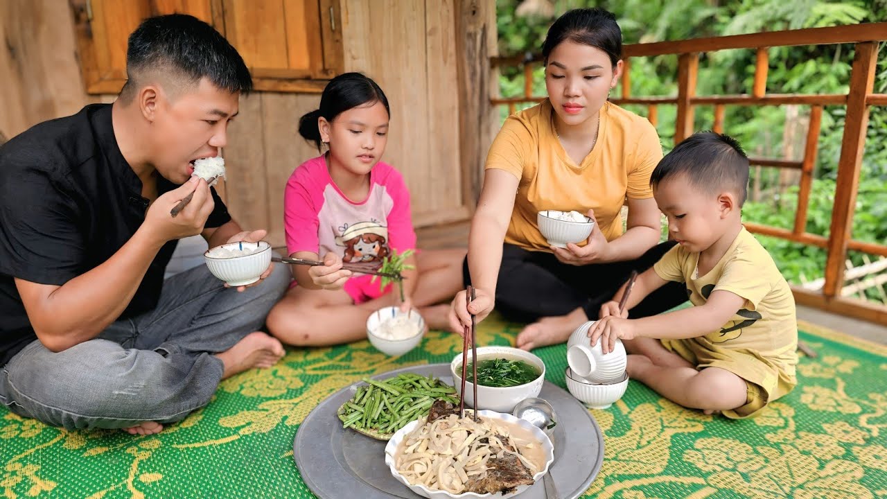 Family dinner in the kitchen - love connection, cooking | Hà Tòn Chài