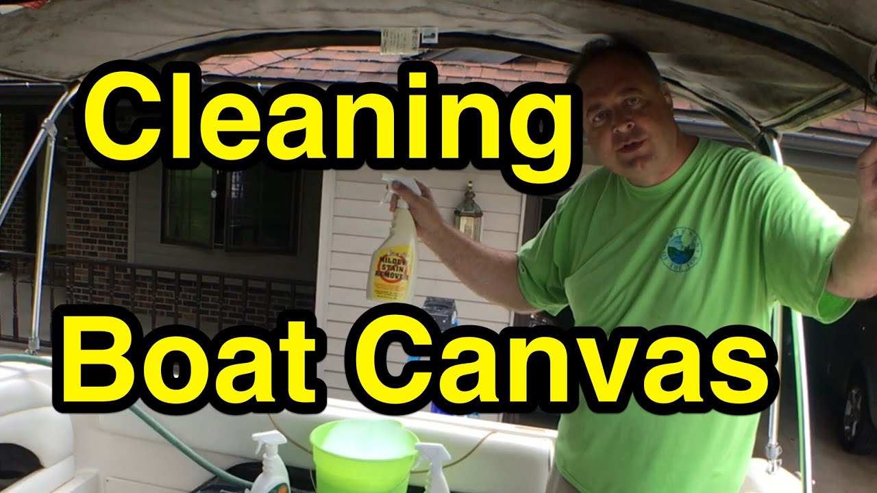 Cleaning mold from Sunbrella boat canvas Boating Vlog Episode 2