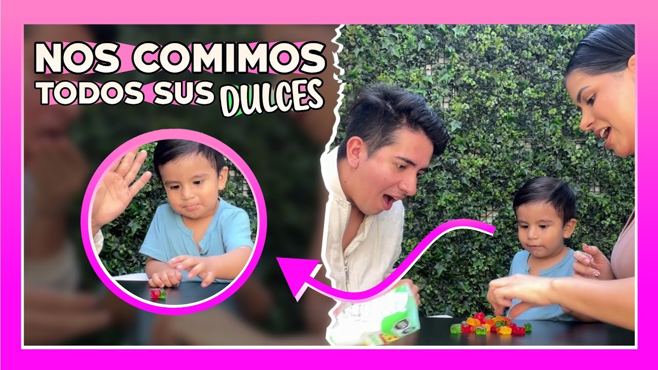 Comiendo todos los dulces de nuestro bebé para ver su reacción.🍬🍭😂