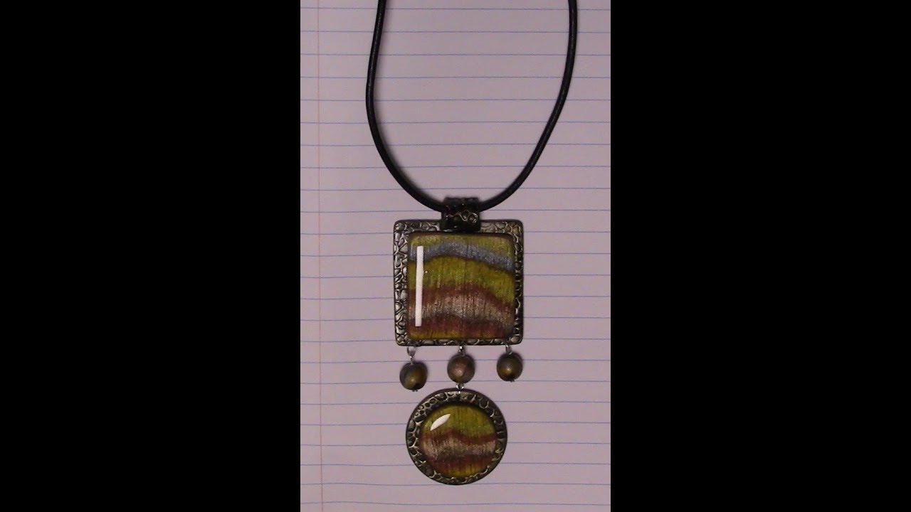 قلاده من عجينه السيراميك , polymer clay necklace