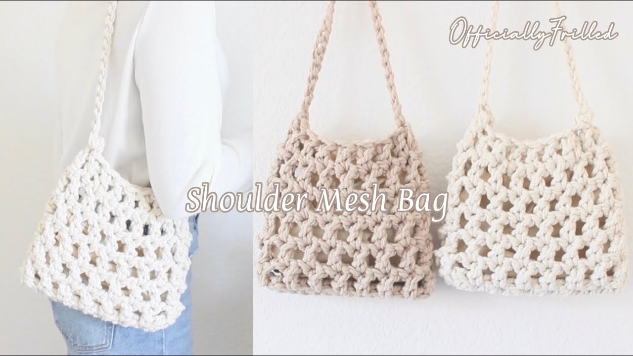 {Crochet} Chunky Mesh Shoulder Bag (Summer🏝/Beach Bag)Net Bag | OfficiallyFrilled