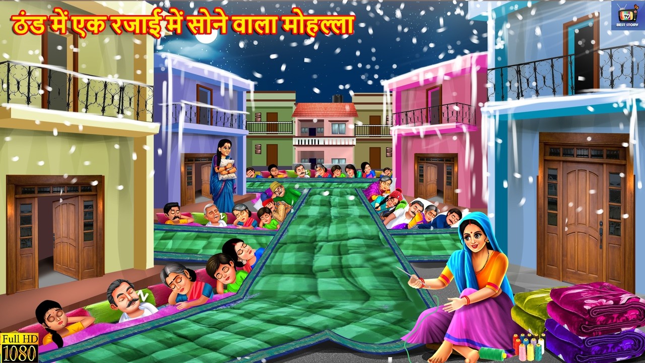 ठंड में एक रजाई में सोने वाला मोहल्ला | Hindi Kahani | Moral Stories | Hindi Cartoon | Kahani |Story