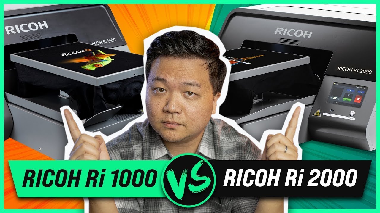 Принтер Ricoh DTG Ri 1000 против Ri 2000 (сравнение принтеров DTG)