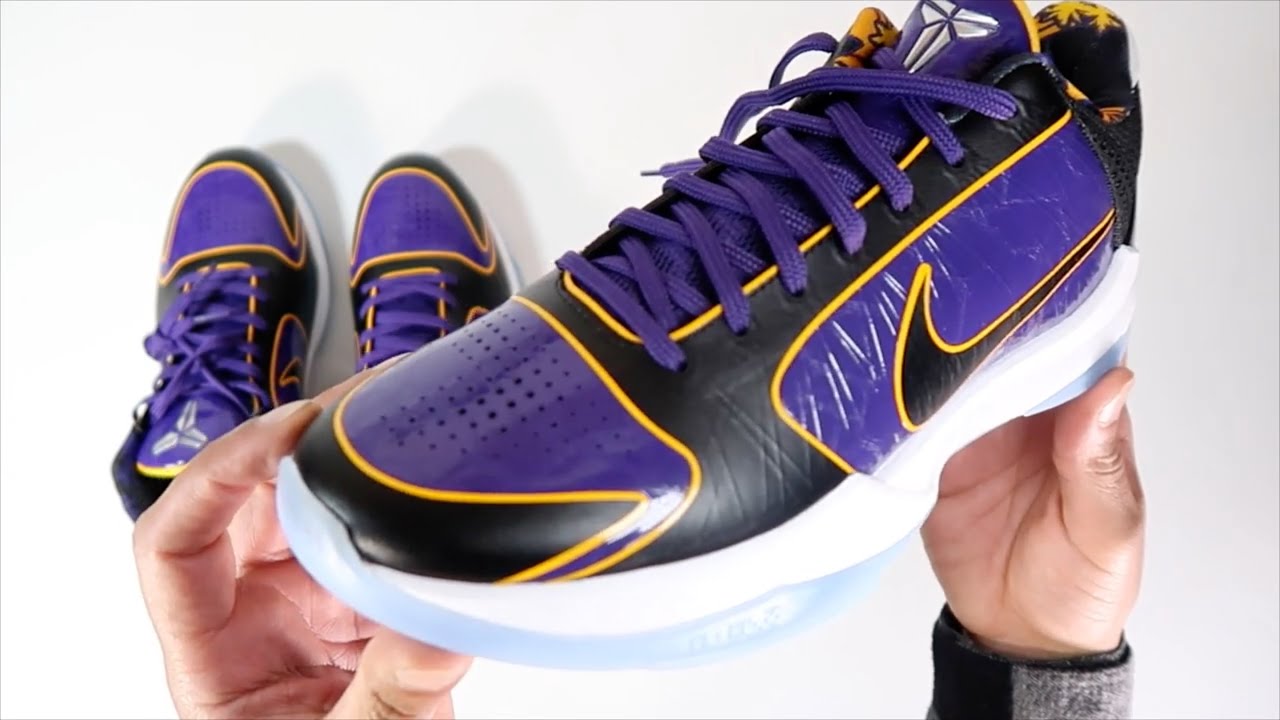 Kobe 5 Zoom Protro Lakers On Court review