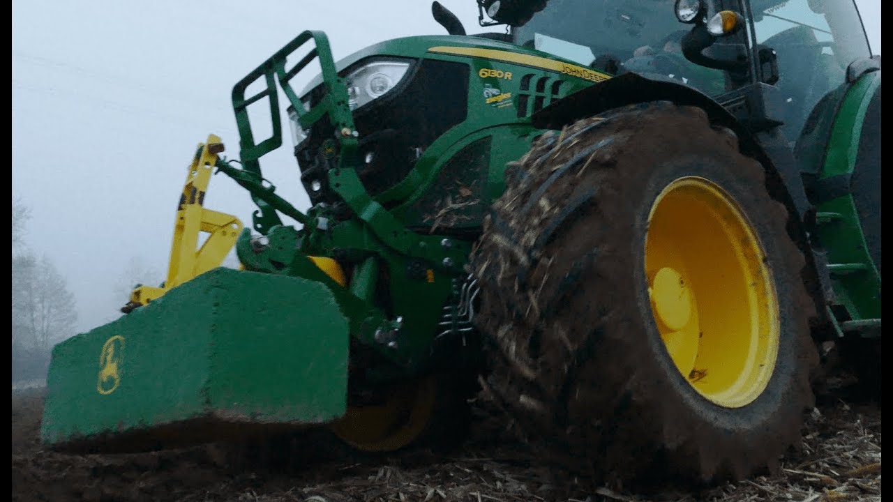 JOHN DEERE 6130R | Pflügen 2018 | Abend+Nebel