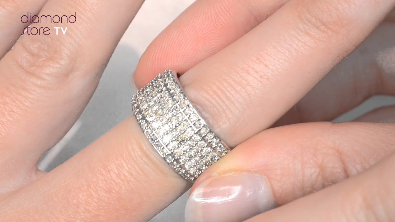 N4380 - 18K White Gold H/Si Diamond Ladies Pave Ring