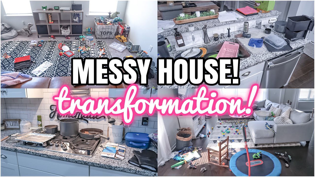 MESSY HOUSE TRANSFORMATION | SPEED CLEANING MOTIVATION | CLEAN WITH ME 2023