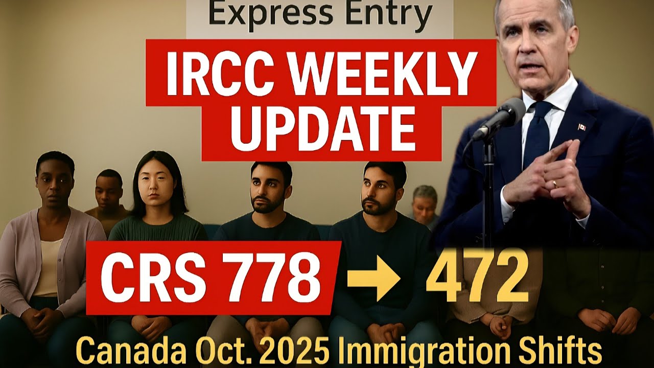 IRCC Weekly Update: CRS 778 vs 472 | Canada October 2025 Immigration Shifts