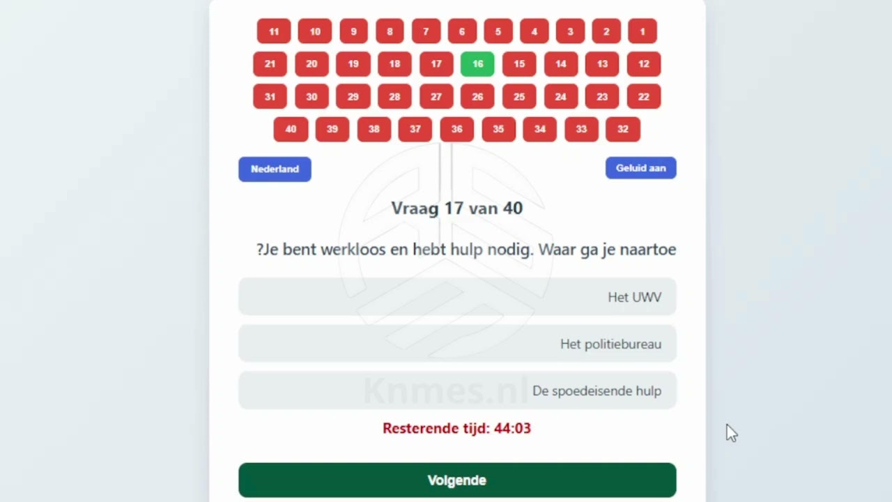 6-Volledige KNM-toets met antwoorden | التحضير لامتحان الاندماج في هولندا – Inburgeringsexamen