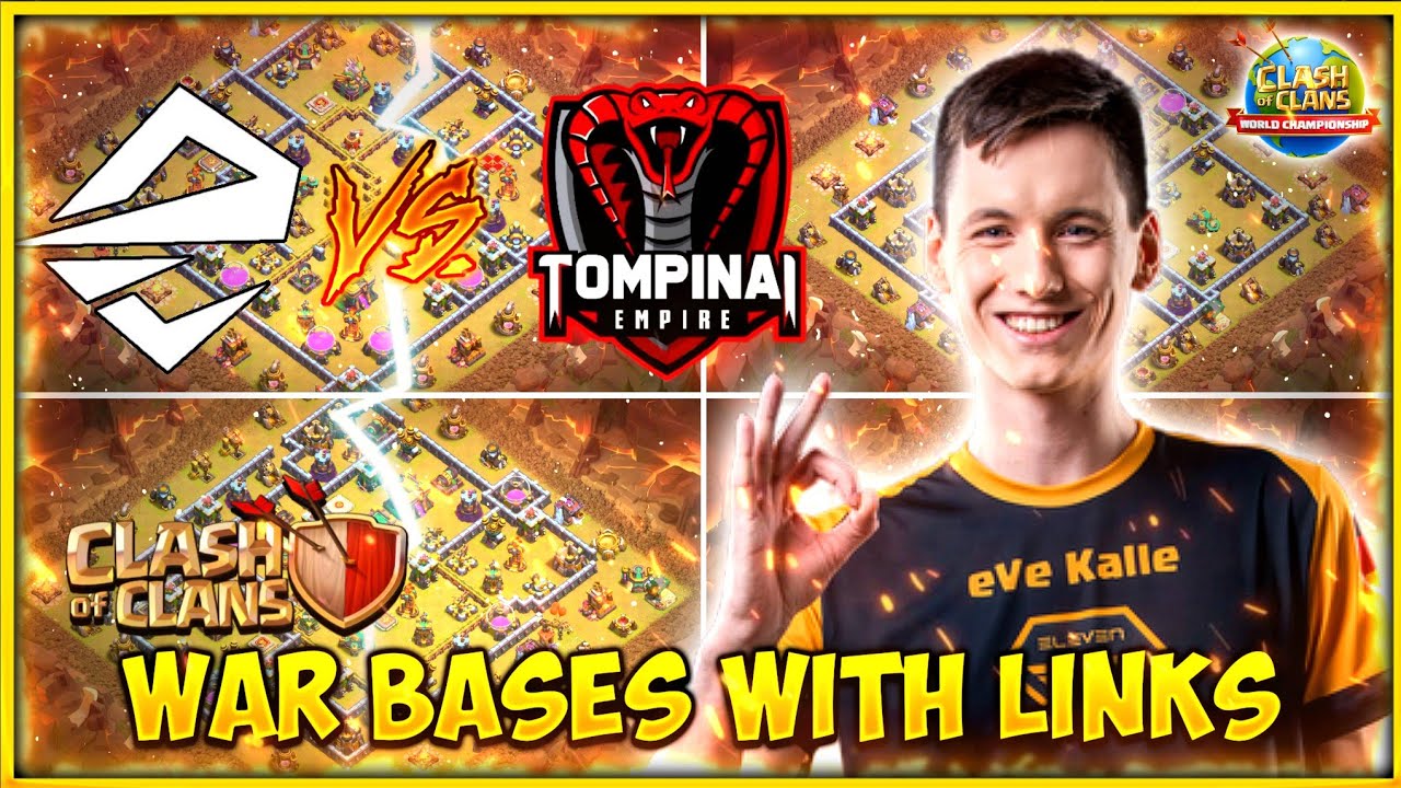 Top 8 Th14 June Pre - Qualifier War Bases | K.O.G vs H.T Family | Tompinai Empire vs Team Elevate |