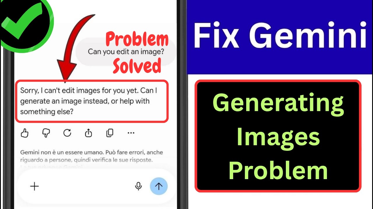 Fix Gemini Not Generating Images Problem 2026 | Gemini Photo Generator Not Working Fix