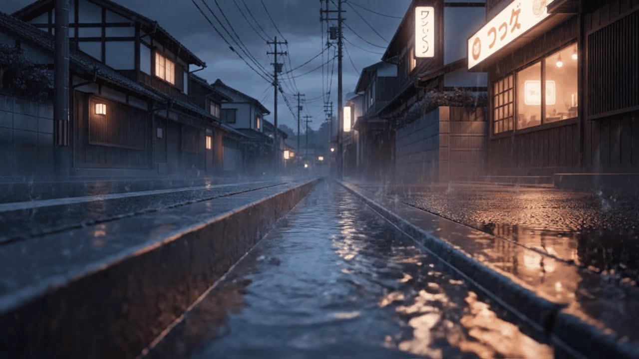 Moody Japan Night 🌌 | Rainy Streets & Neon Glow