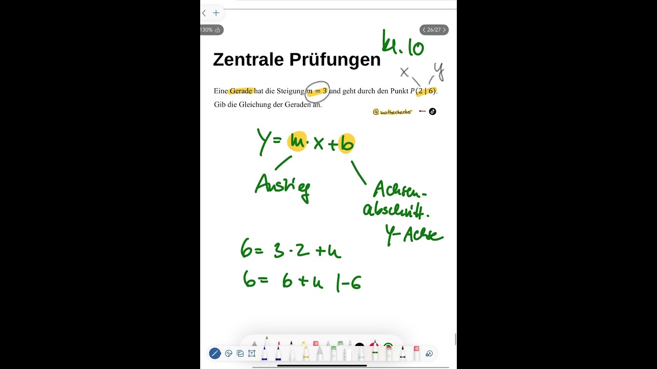 Lineare Gleichung aufstellen ZP10 NRW #zp10 #nrw #realschule #linearefunktionen #realschulabschluss