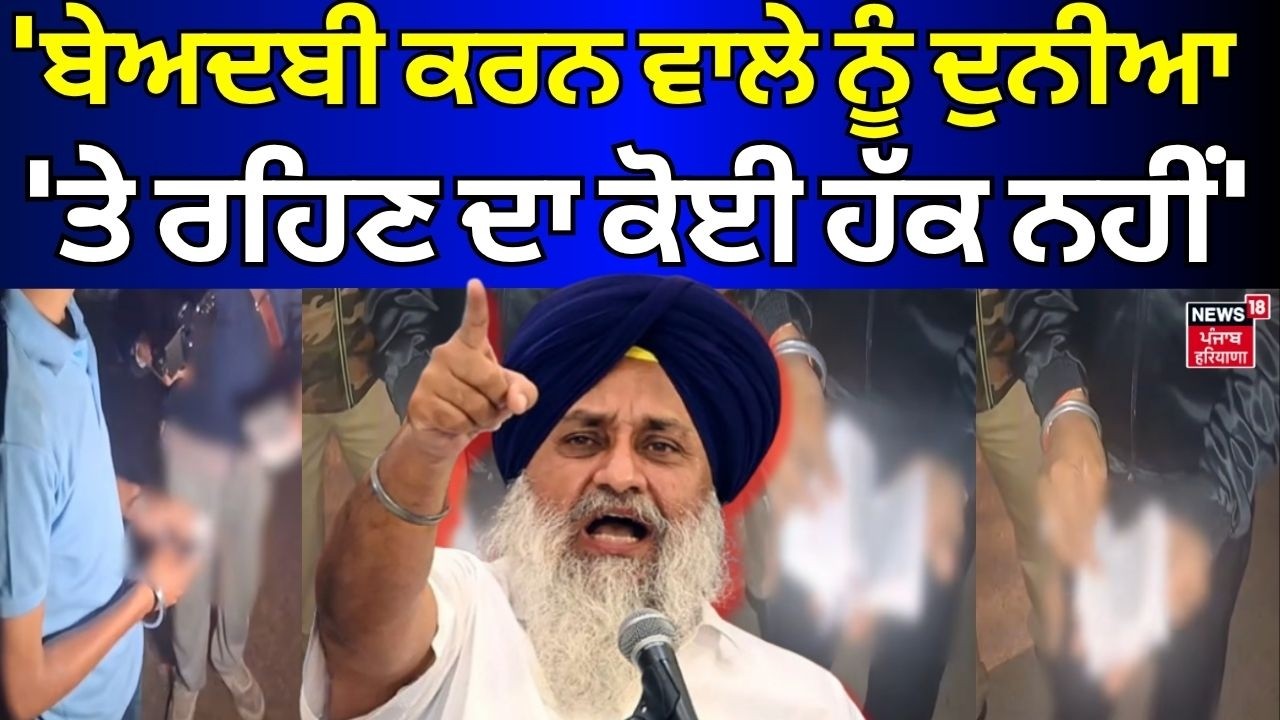 Sukhbir Badal : 'ਬੇਅਦਬੀ ਕਰਨ ਵਾਲੇ ਨੂੰ ਦੁਨੀਆ 'ਤੇ ਰਹਿਣ ਦਾ ਕੋਈ ਹੱਕ ਨਹੀਂ' | Beadbi Cases | N18V