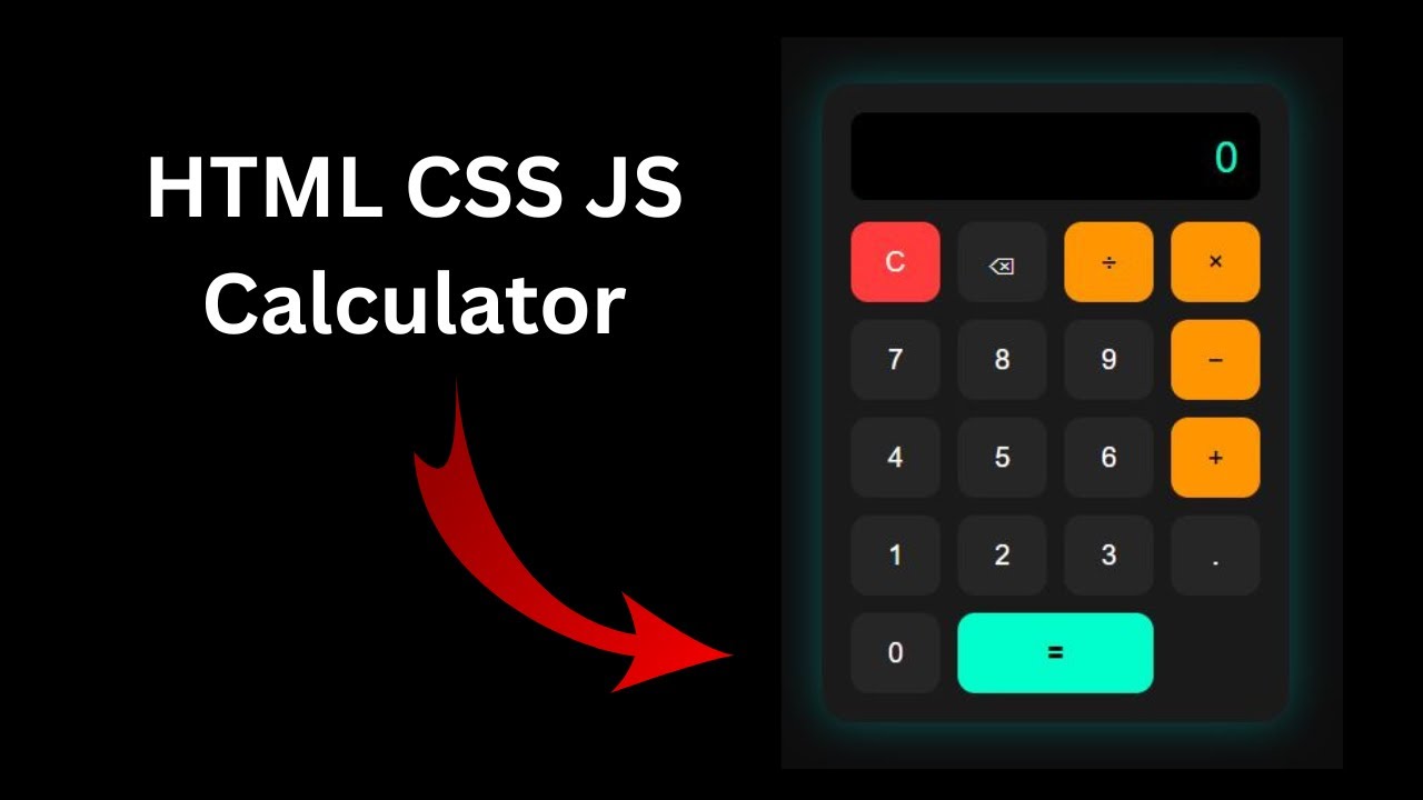 Build a Simple Calculator with HTML, CSS & JavaScript | Beginner Project   #Calculator #HTMLCSSJS