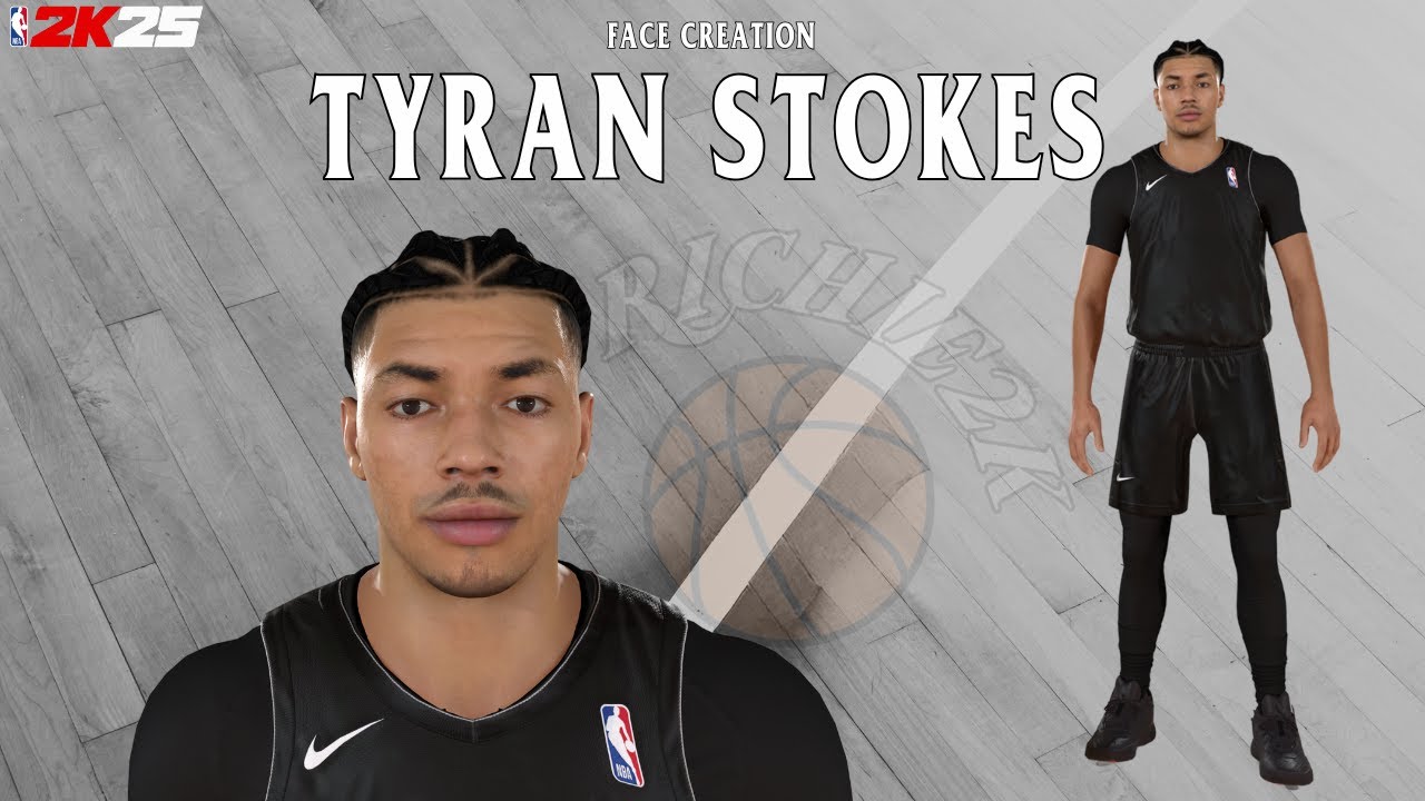 Tyran Stokes Face Creation NBA 2K25