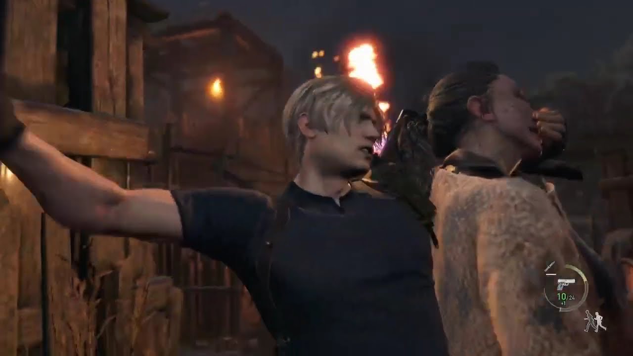 Fighting my way out of this village:Resident Evil 4