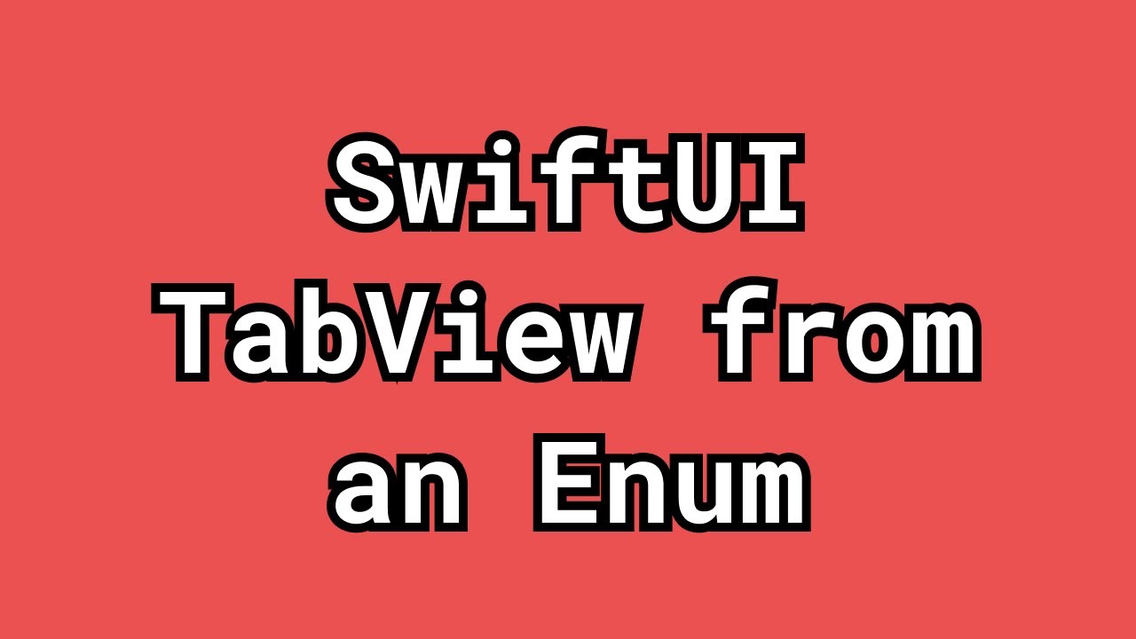 How to make a TabView using an Enum in SwiftUI