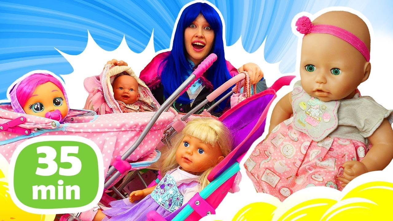 Giochi pi&ugrave; divertenti con le Principesse Monelle! Video per bambini con scherzi e giochi con bambole