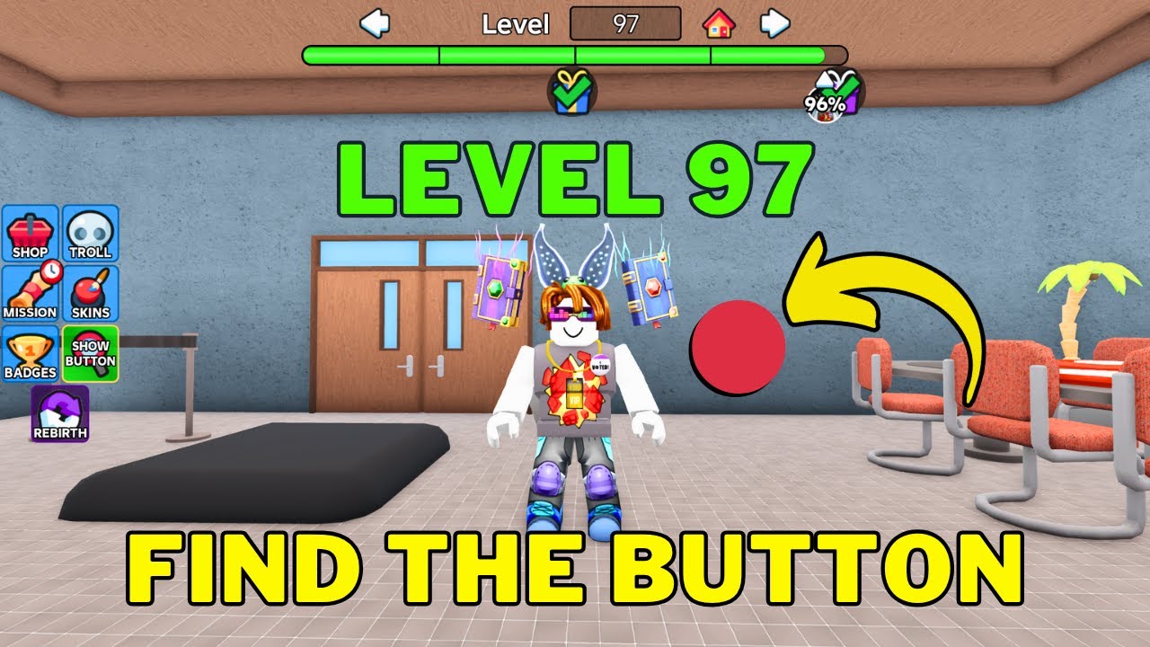 How To Complete Roblox Find The Button Level 97 | World 1