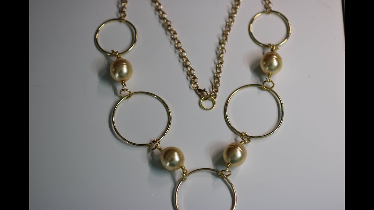 Pearls & Hoop Necklace - Plus  Bead Box Bargains Haul