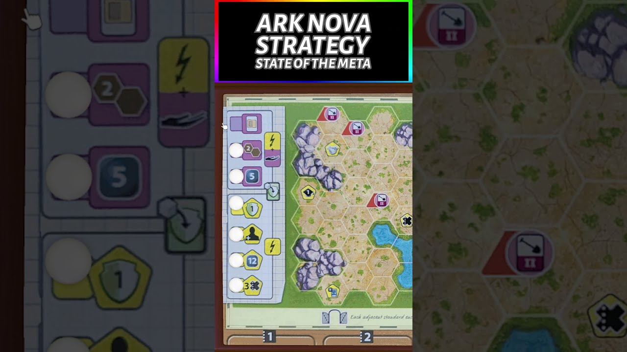 Ark Nova strategy: State of the meta Feb 2024 #arknova #strategy #boardgamearena #boardgames #shorts