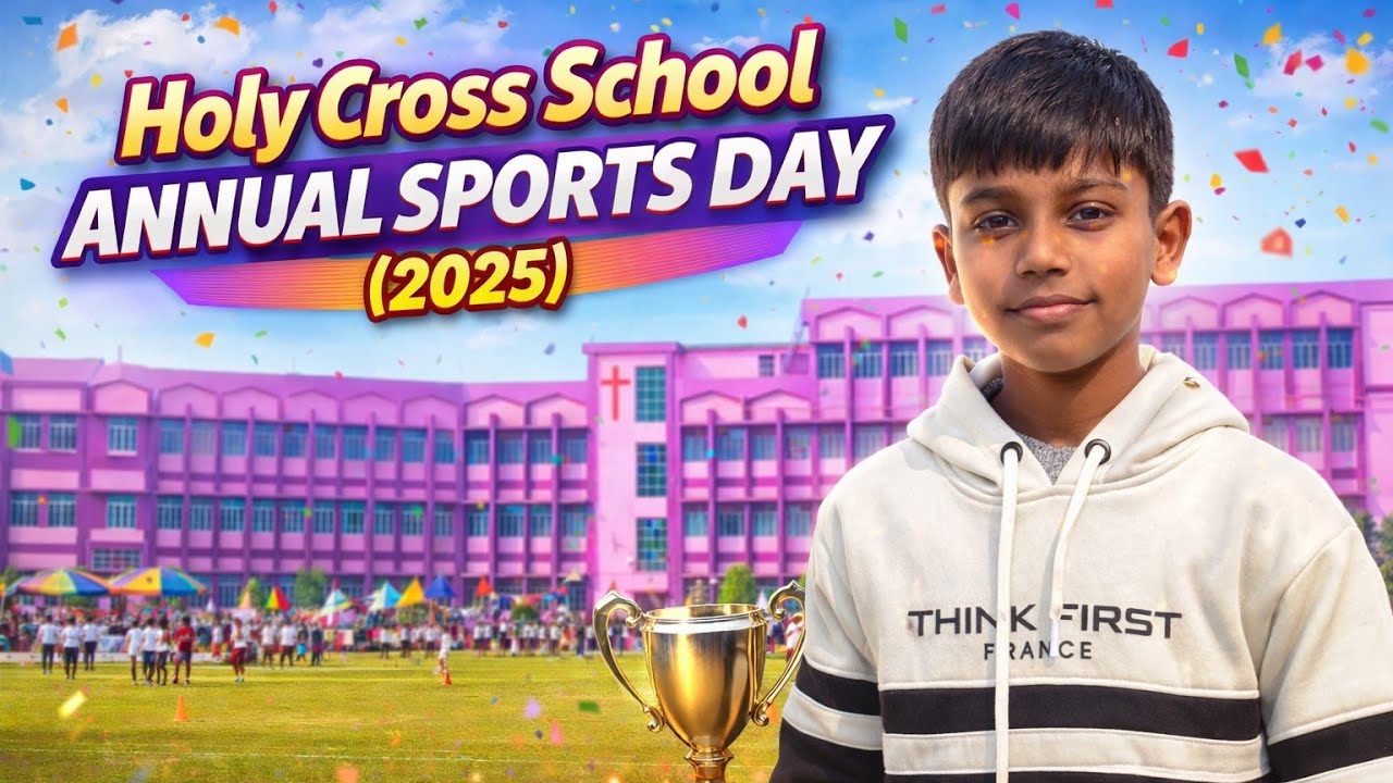 || Holy Cross School Annual Sports Day (2025) Bokaro Jharkhand || My School Vlog || ☺️❤️😍