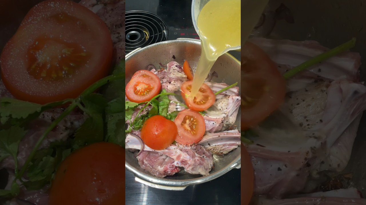 Soup dinner! Hearty & tender lamb chop! turned soup #shorts #lambsoup