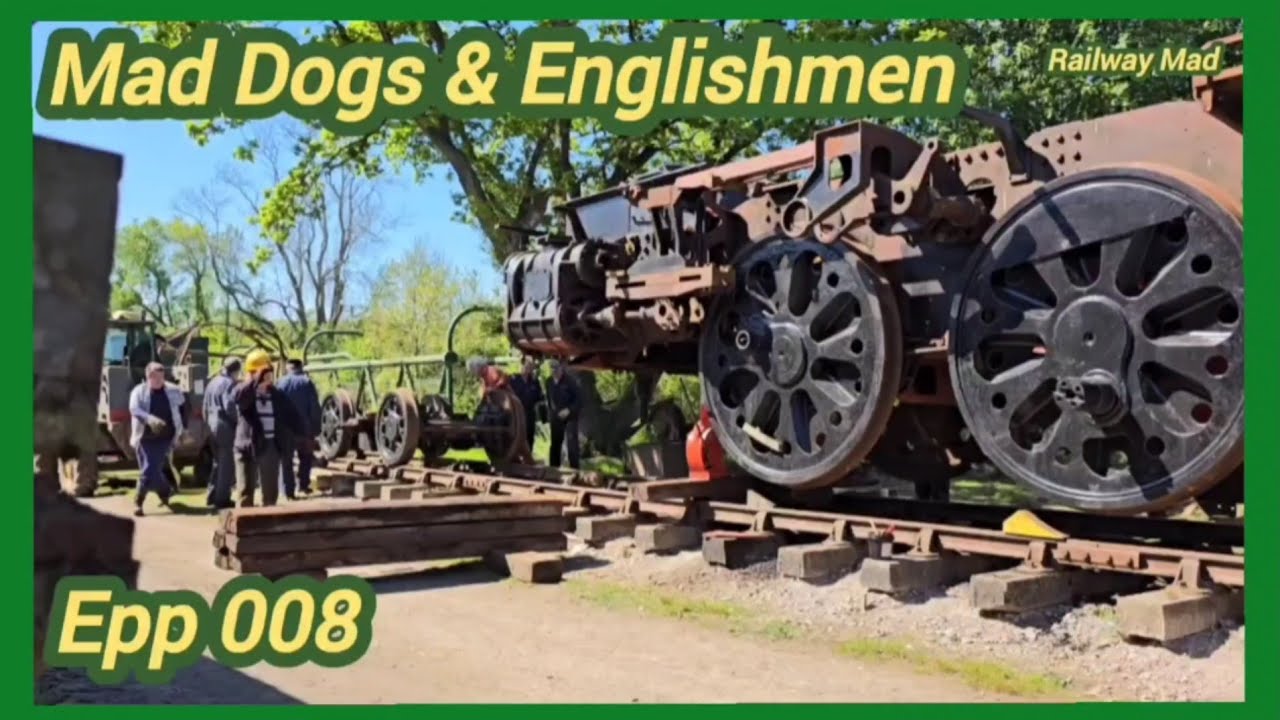 008 Railway Mad steam train locomotive Sir Frederick Pile 34058.Mad dogs and Englishmen,wheels up