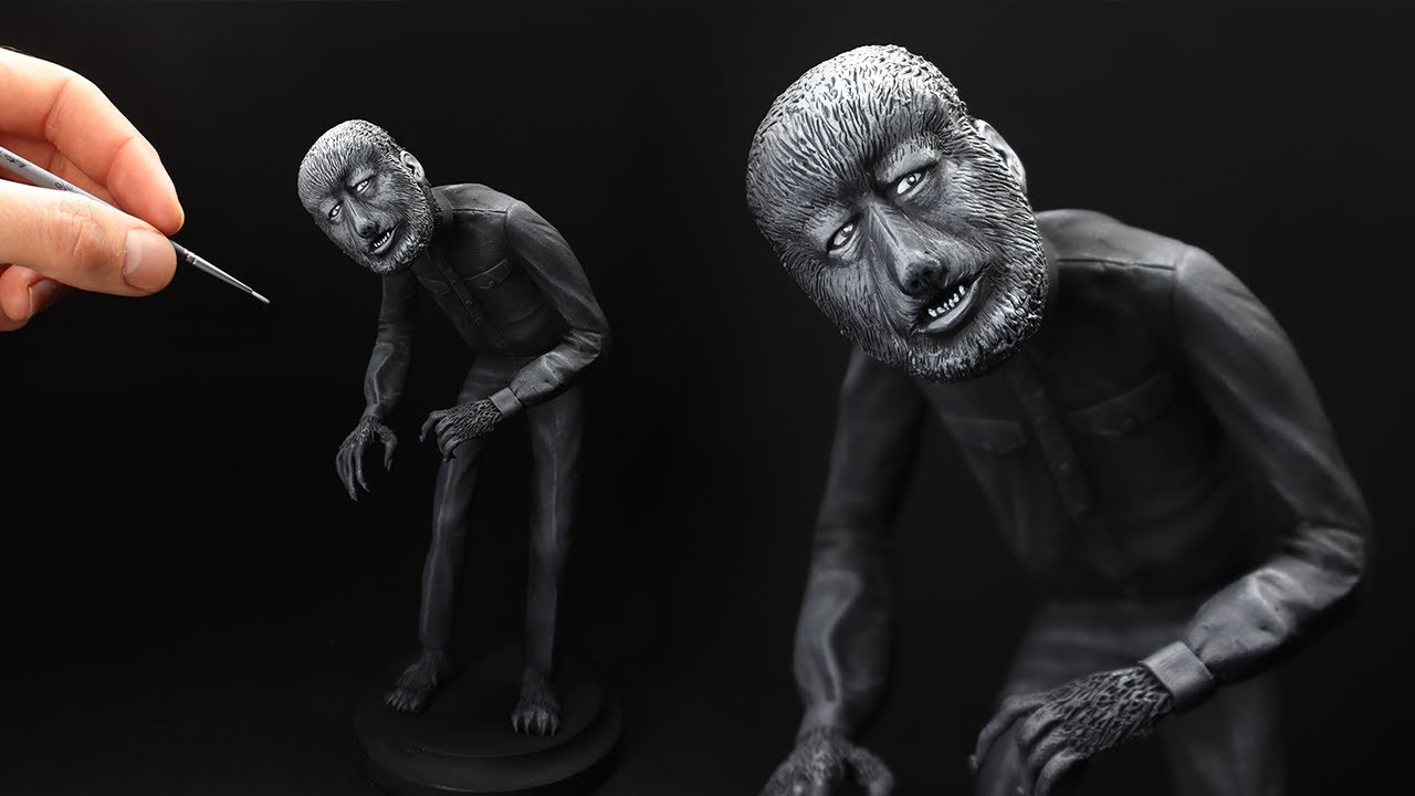 How to Sculpt THE WOLFMAN - Lon Chaney Original Version | Polymer Clay Timelapse Tutorial