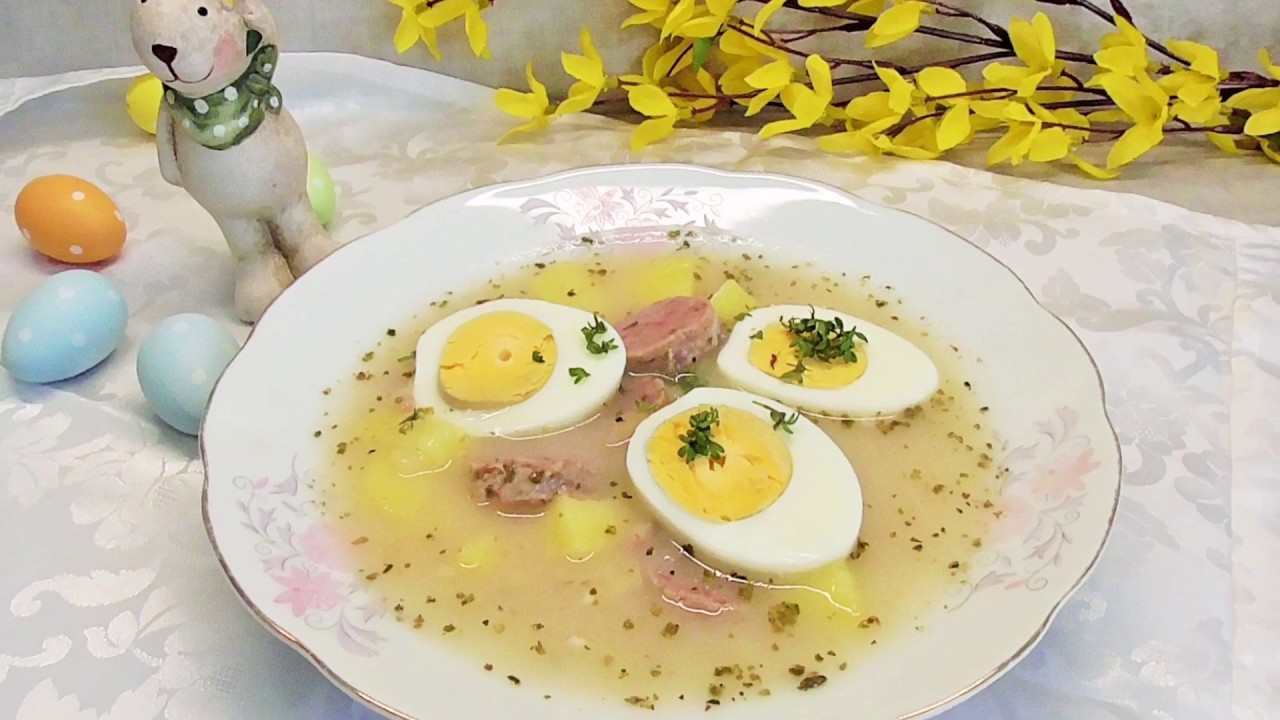 Żurek Polnische Sauerteig Suppe Roggenmehl Suppe
